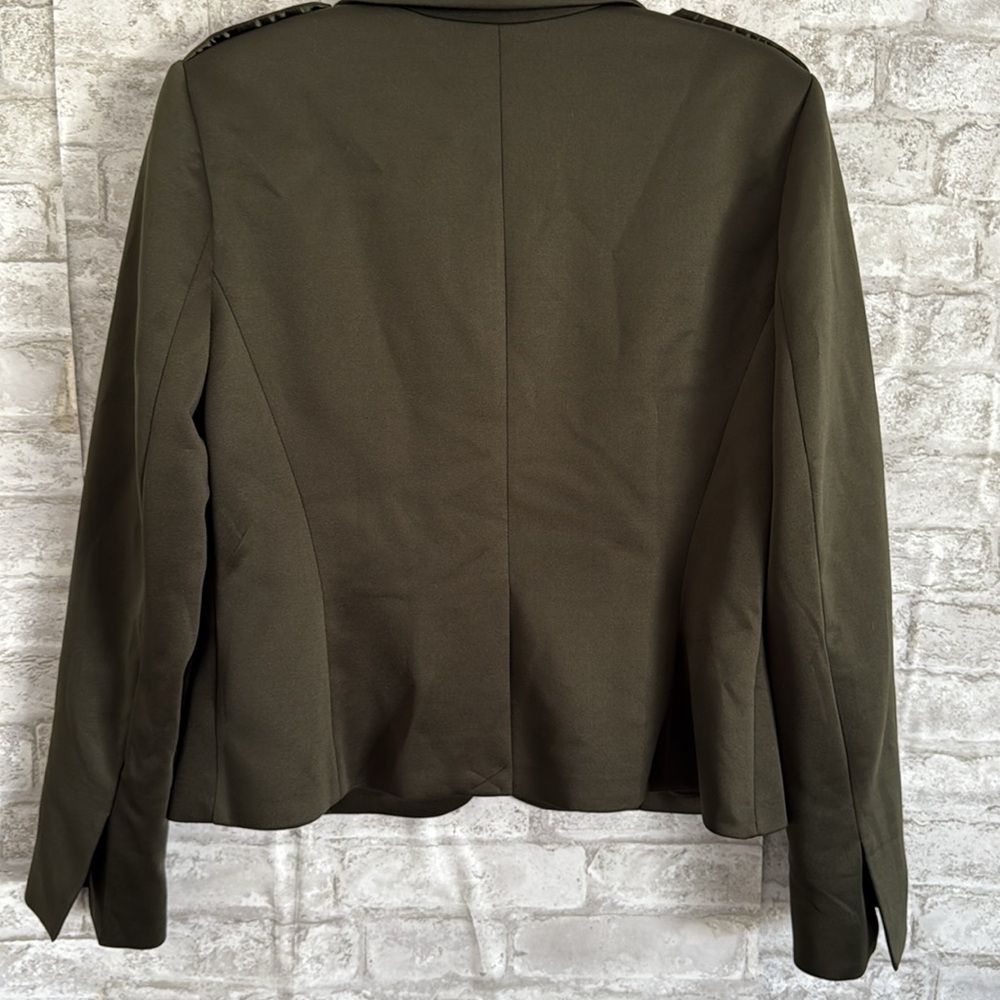NWOT Cropped Blazer Hunter Green Sz 12 - Picture 2 of 7
